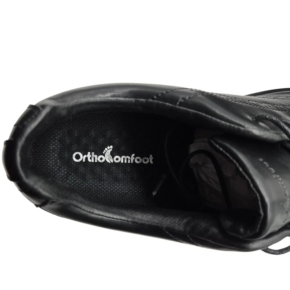 OrthoComfoot Men's Orthopedic Leather Dress Oxford with Arch Support SIZE 14